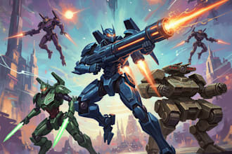 create your mecha robot art