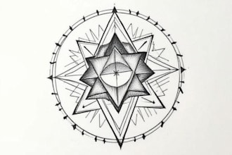 create unique custom geometric tattoo design