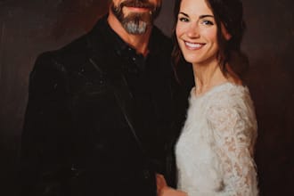 draw couple or family into cartoon portrait