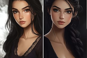 draw your portrait realistic, cartoon portrait