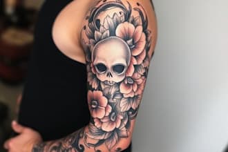create a tattoo design of tattoo sleeve