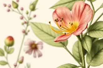 botanical illustration with scientific focus