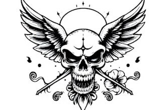 do traditional or old school style tattoo design