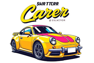 draw car vector illustration automotive for t shirt design