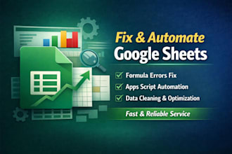 fix your google sheets issues and automation