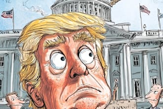 make a political cartoon art