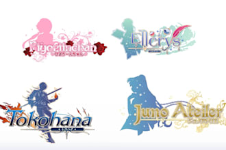 design custom vtuber logo, anime, jrpg, cute kawaii for streamer
