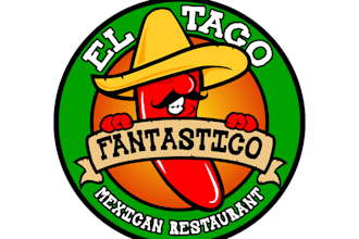 design super taco fantastico mexican restaurant logo