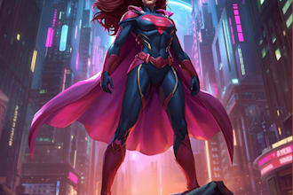 create your fantasy science fiction superhero character
