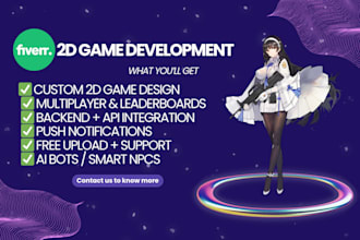 create custom 2d games for mobile, PC, and web