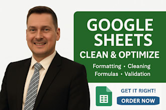 clean, organize, format, and optimize your google sheets professionally