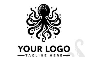 design high quality octopus logo with creative concepts
