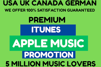 do 10x organic music SEO for apple music promotion, apple itunes promotion