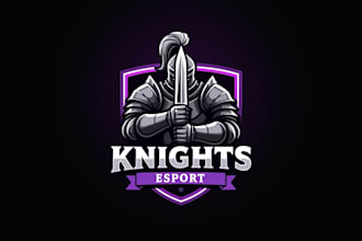design high quality knight warrior logo for you with express delivery