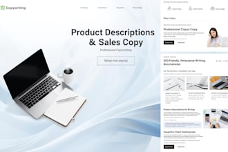 write engaging product description and persuasive sales copy