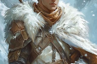your dnd character art or rpg character, character design
