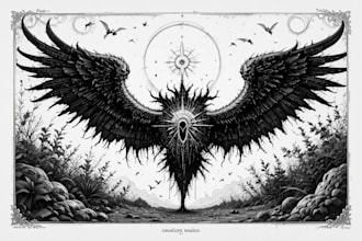 draw artwork illustration with vintage engraving style