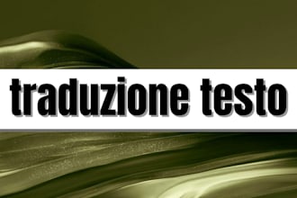traduzione testo in inglese, spagnolo e italiano