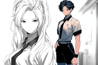 draw you or your character in my anime art style
