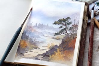 illustrate fantasy water color illustration