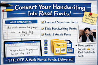 create a custom handwriting font for your project