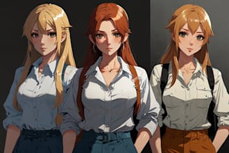 draw fashion in anime character style