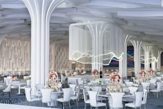 3d interior restaurant design hall wedding room hall  3d render