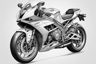 do a highly detailed graphic line art and sketch