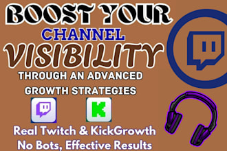 do advanced twitch and kick promotion to get organic followers for monetization