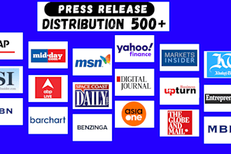 write and distribute press release to premium media sites