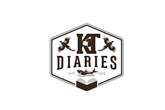 design awesome kt diaries or hunting logo