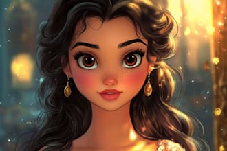 do disney cartoon portrait