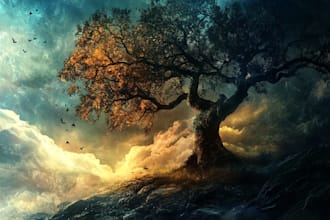 paint fantasy landscape illustrations