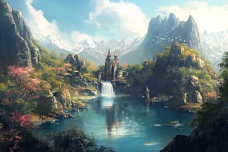 make pixel art background or landscape for you