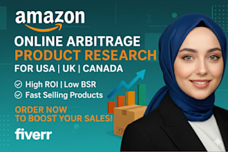 be  your amazon fba virtual assistant for online arbitrage product research