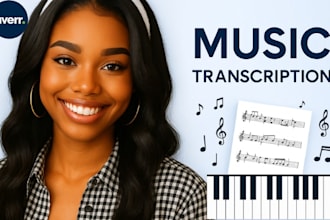 create flawless transcribe music, piano sheet music, midi and orchestral scores