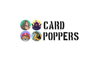 design card poppers collector card display logo