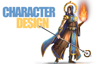 design a detailed character art