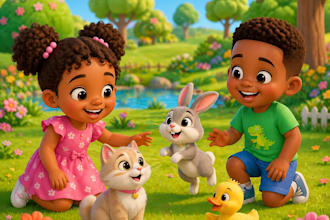 illustrate 3d children book illustration and children story book for kids