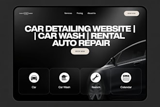 car detailing website, car wash website, car rental, auto detailing website