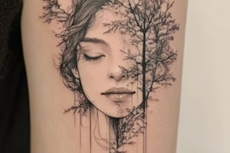 create a beautiful flower tattoo design for you