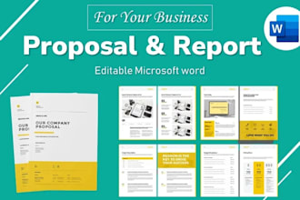 design corporate style business proposals or reports in ms word