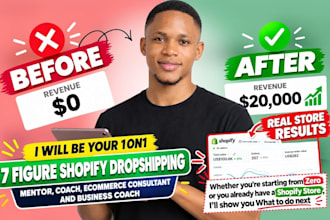 be your shopify mentor dropshipping coach ecommerce consultant shopify coach