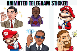 draw and animate telegram sticker for your crypto project