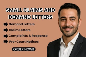 help you prepare your small claim court letter or demand letter or complaints