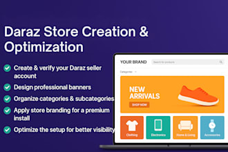 professionally set up and create your daraz store from scratch