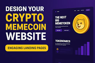 design crypto memecoin website crypto memecoin landing page crypto website