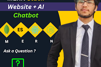 create a mern stack website with an ai support bot