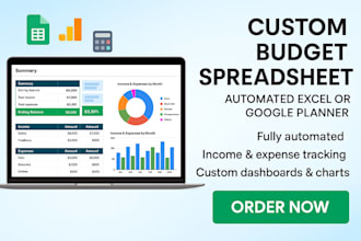 design google sheets and excel templates, budget planners, and dashboards