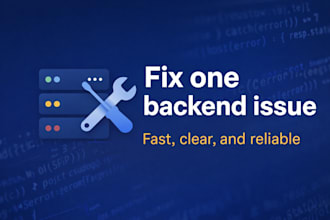 fix one small backend issue in your web application